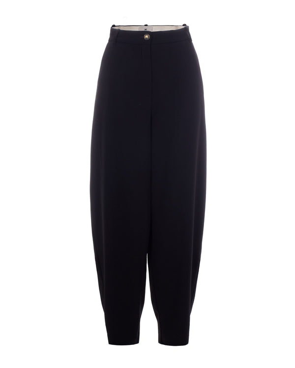 Trousers Lightweight Crepe Black Polyester