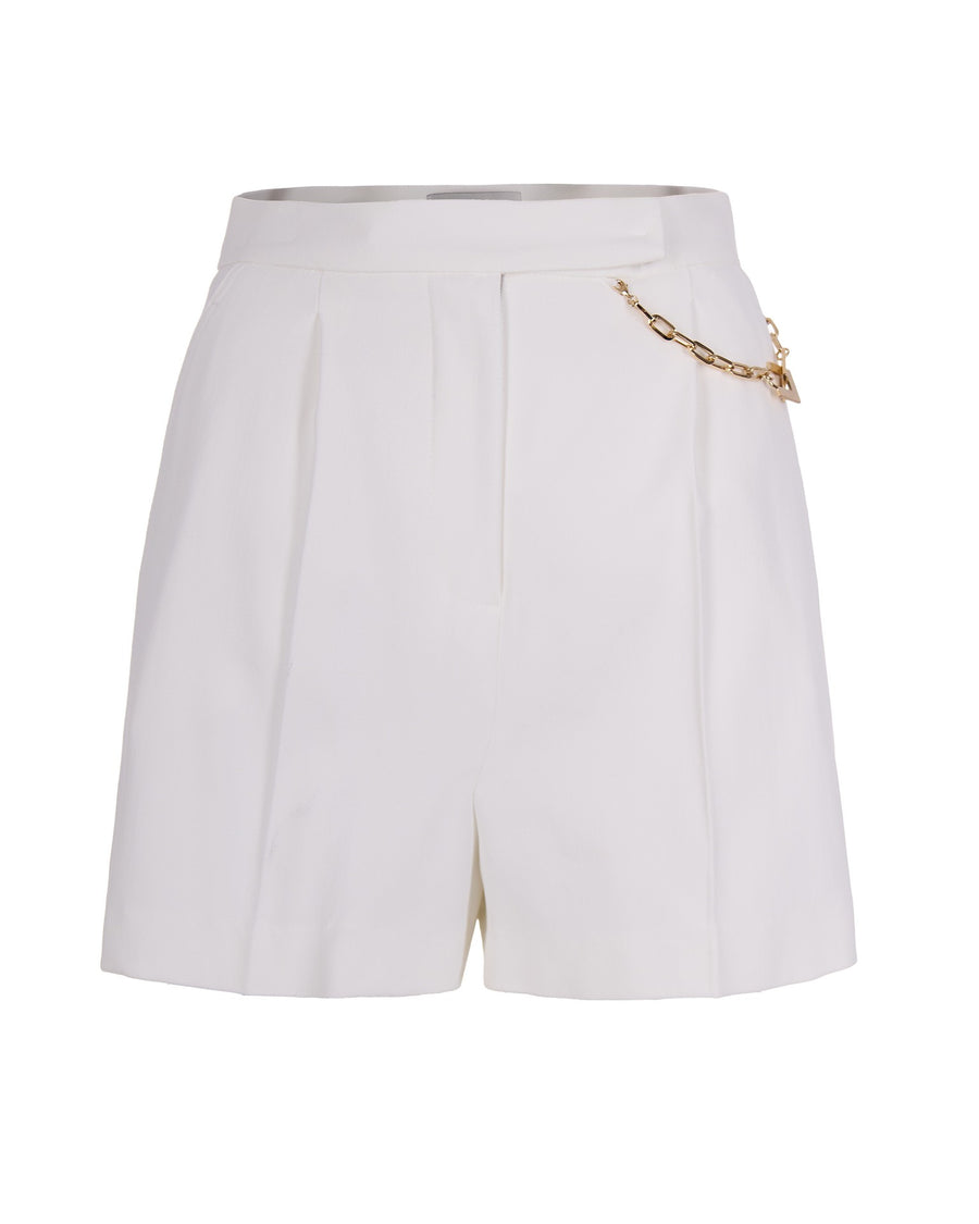 Shorts Gabardine Ivory Viscose