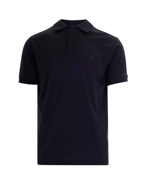 Polo Shirt Travel Essential Blue Navy Fabric: Lyocell