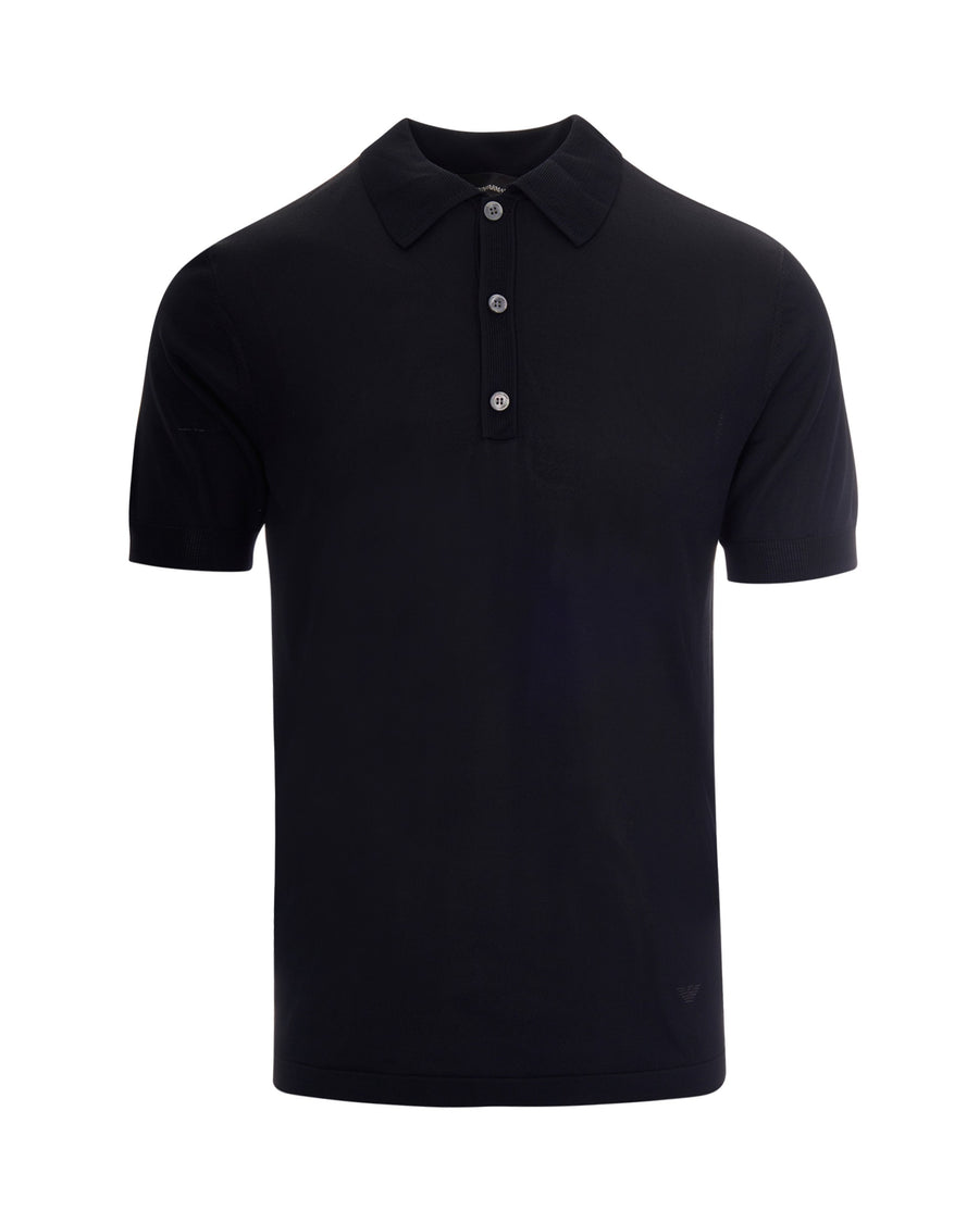 Polo Shirt Viscose Dark Navy