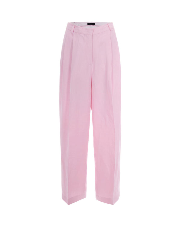 Trousers Fluid Linen-Viscose Petal Pink Viscose Linen