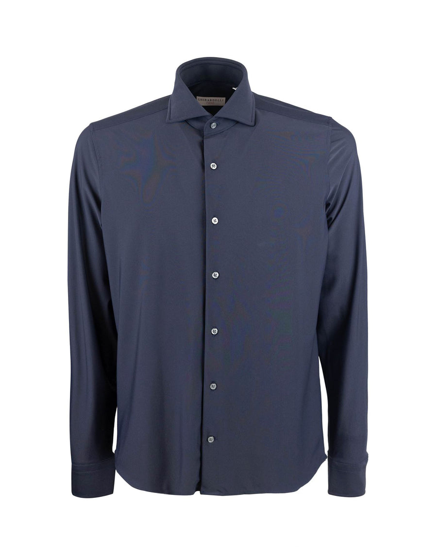 Shirt Stretch Blue Polyamide