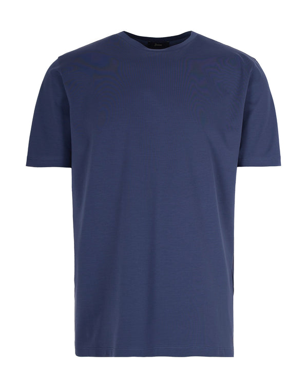 T-Shirt Crew Neck Light Whale Blue Cotton Elastane T-shirts
