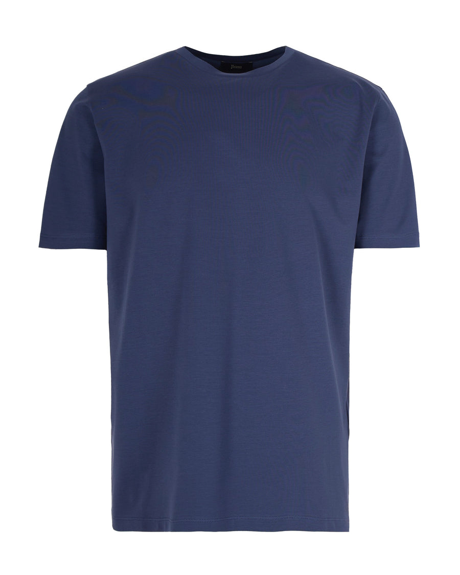T-Shirt Crew Neck Light Whale Blue Cotton Elastane T-shirts