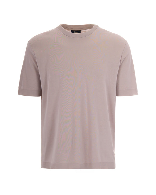 T-Shirt Knit Effect Pearl Grey T-shirts