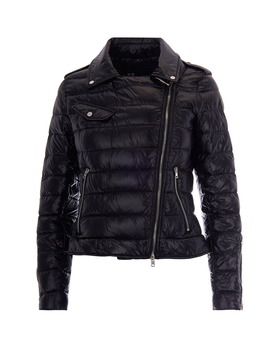 Bomber Jacket Nylon Ultralight Black Puffer