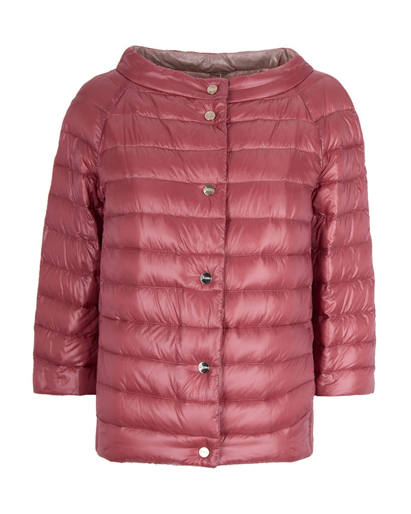 Reversible Cape Dark Pink-Light Pink Pink/light Puffer Jackets