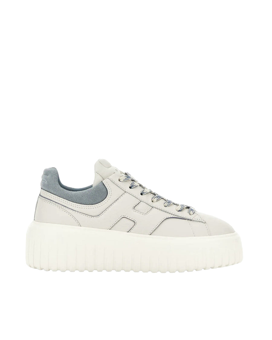 Sneakers H-Stripes Light Blue-Ivory White External: Calfskin Trainers