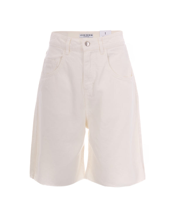 Bermuda Shorts Lea White Cotton
