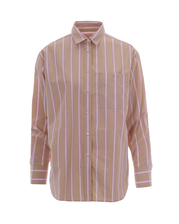 Poplin Shirt Lionne Albizia Navy Lionne/albizia/flour/navy Cotton