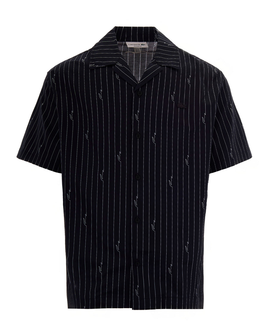 Shirt Twill Black-White Black/white Cotton