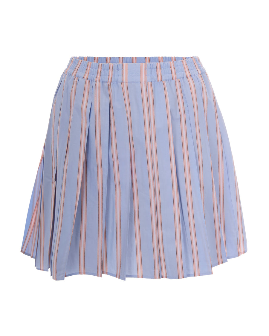 Skirt Pleated Chambray White-Black Chambray/miami/white/black Cotton