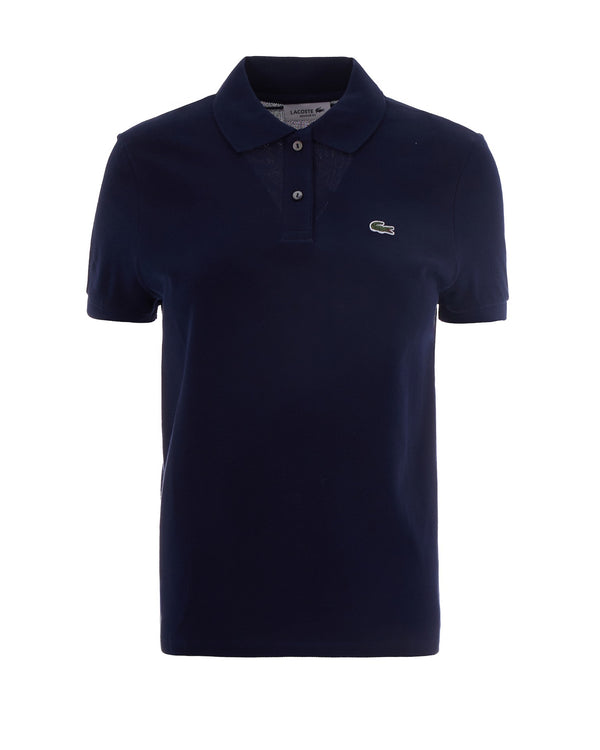 Polo Shirt Piqué Navy Blue Cotton Tops