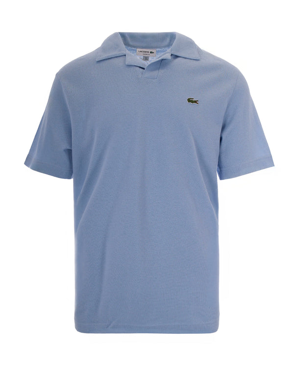 Polo Shirt Classica Chambray Blue Cotton Linen