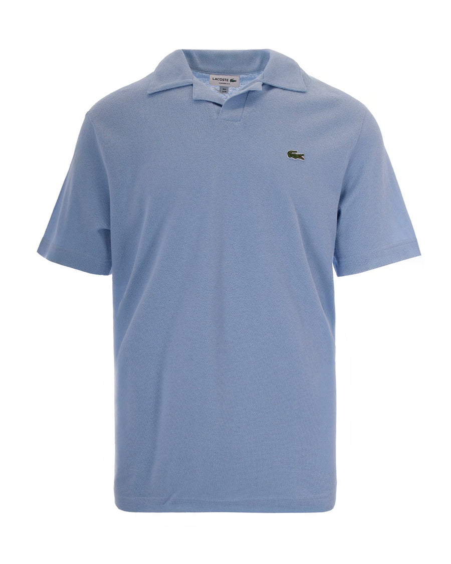 Polo Shirt Classica Chambray Blue Cotton Linen