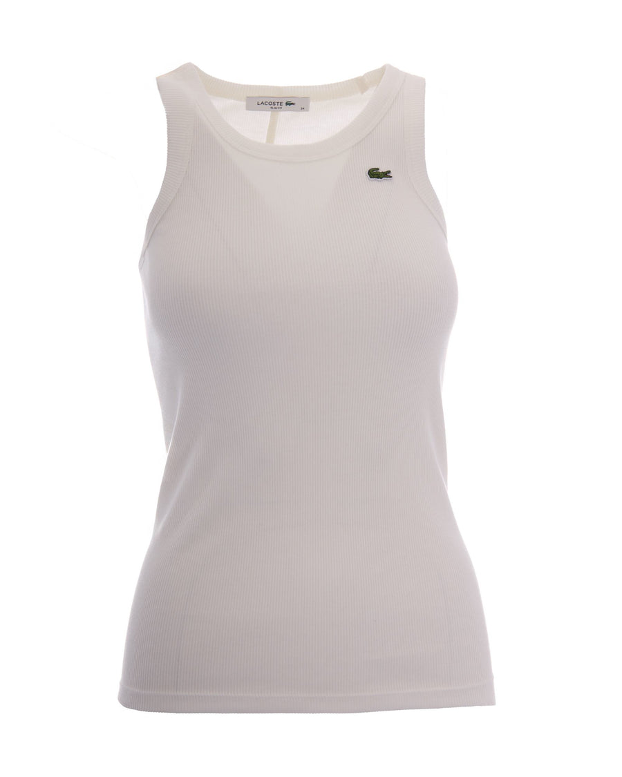Tank Top Slim Ribbed Cotton White T-shirts & Jerseys