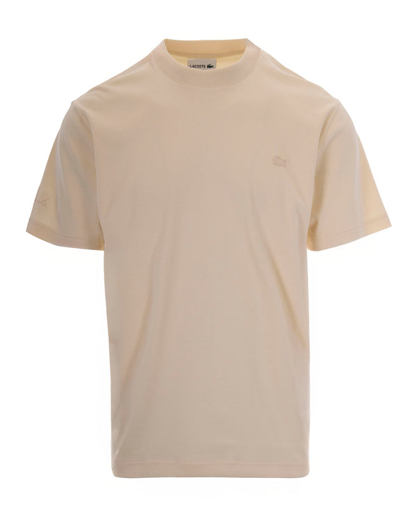 T-Shirt Ricamo Beige Cotton T-shirts