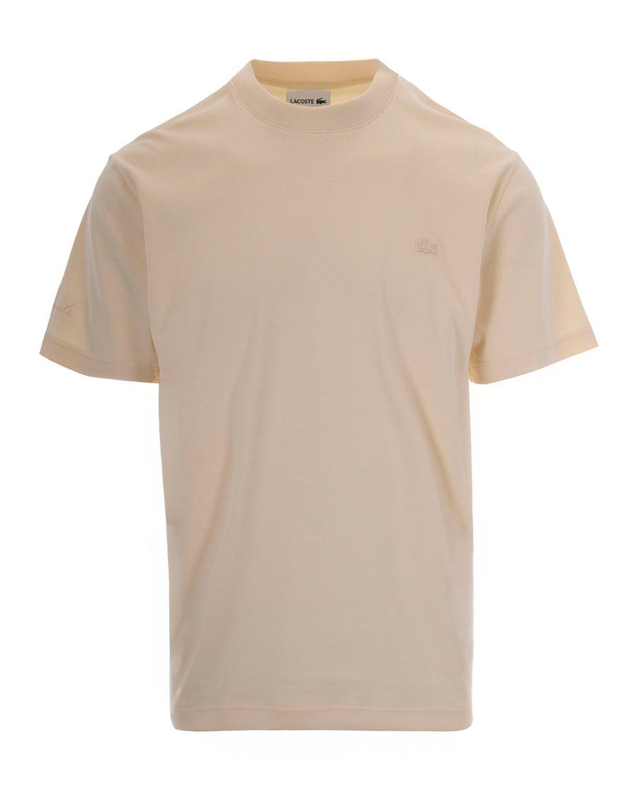 T-Shirt Ricamo Beige Cotton T-shirts