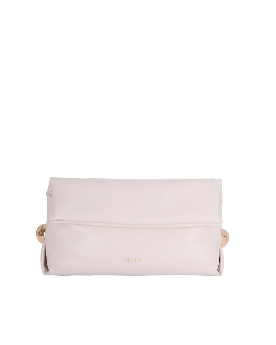Clutch Bag Cream Eco-Leather Polyurethane