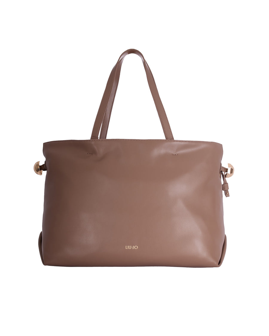 Handbag Riccy Mocha Polyurethane Handbags