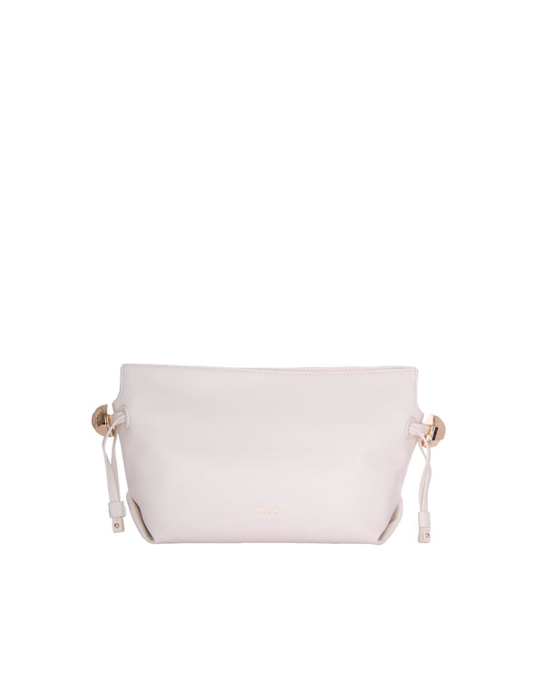 Shoulder Bag With Chain Cream Polyurethane