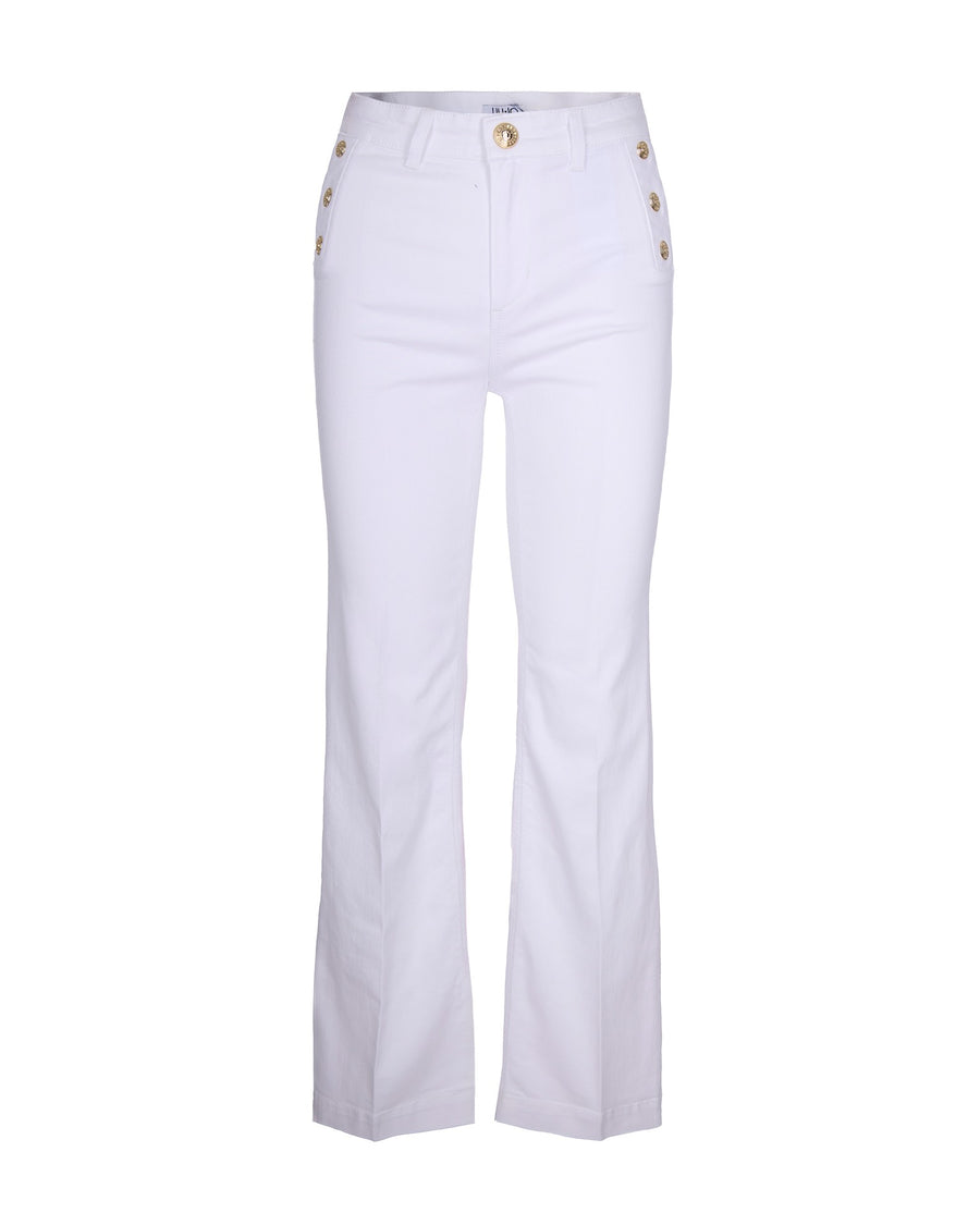 Flare Jeans Optical White Cotton
