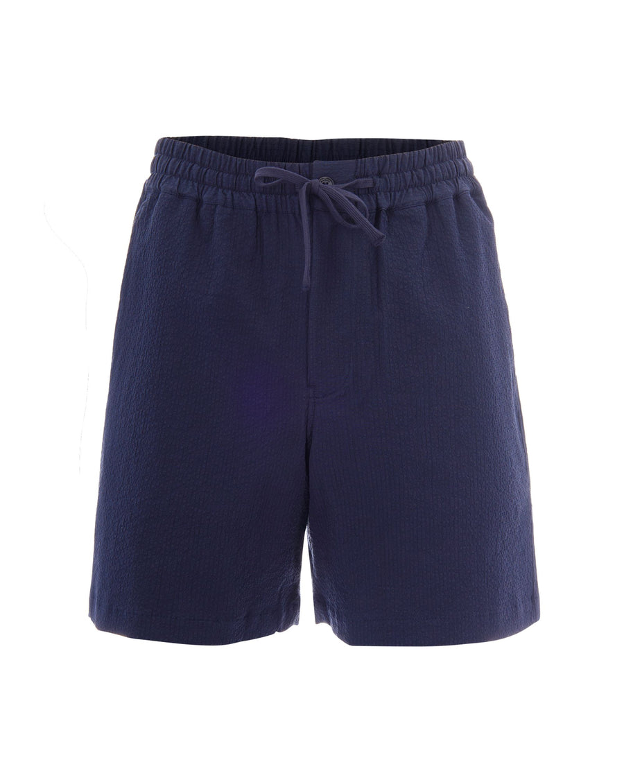 Elasticated Shorts Classic Navy Cotton Bermuda
