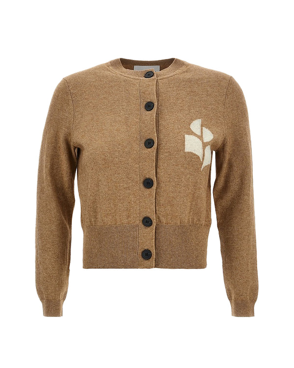 Cardigan Newton Camel Cotton Wool Cardigans