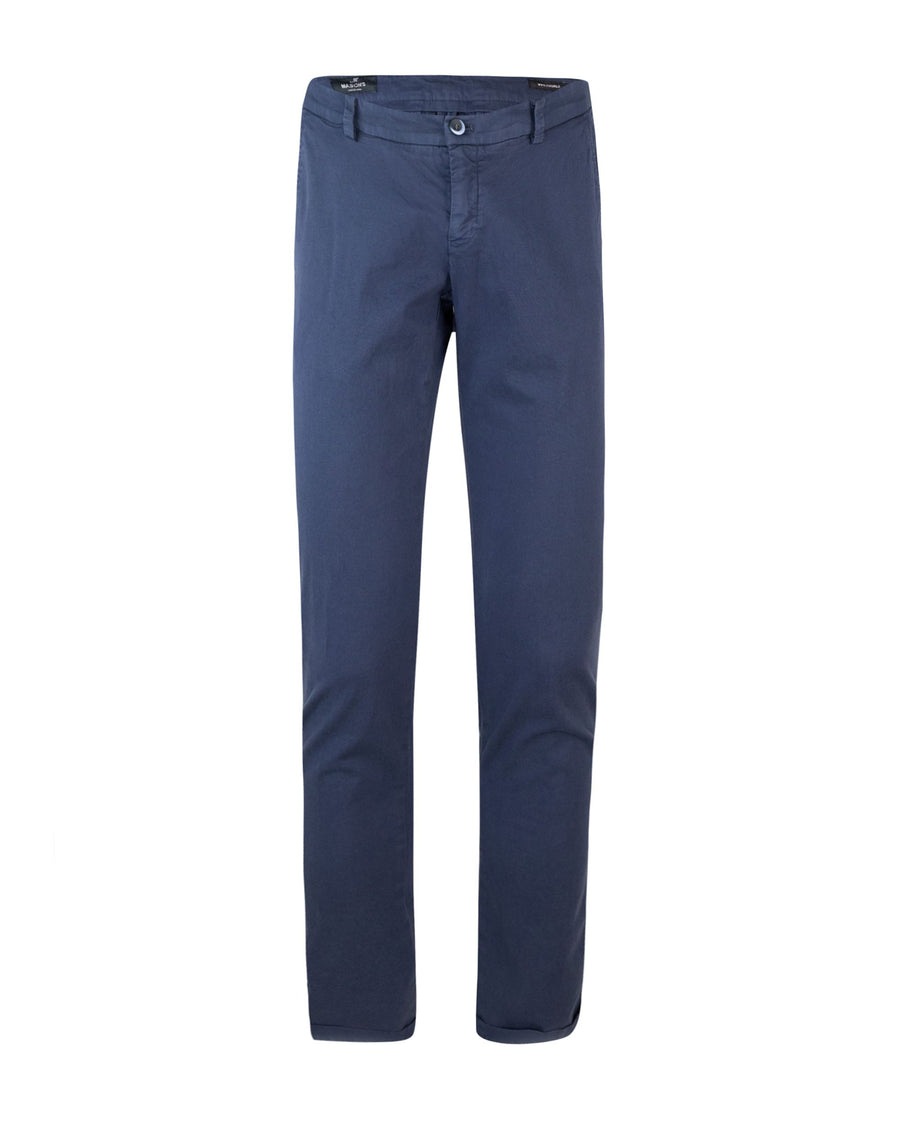 Chino Trousers Blue Cotton Elastane