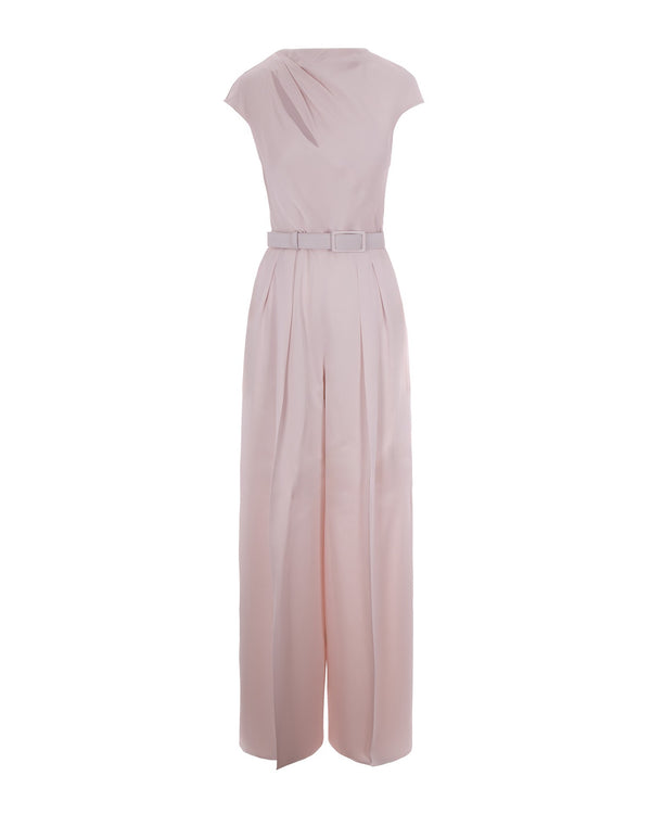 Jumpsuit Envers Satin Rose Acetate Evening Suits