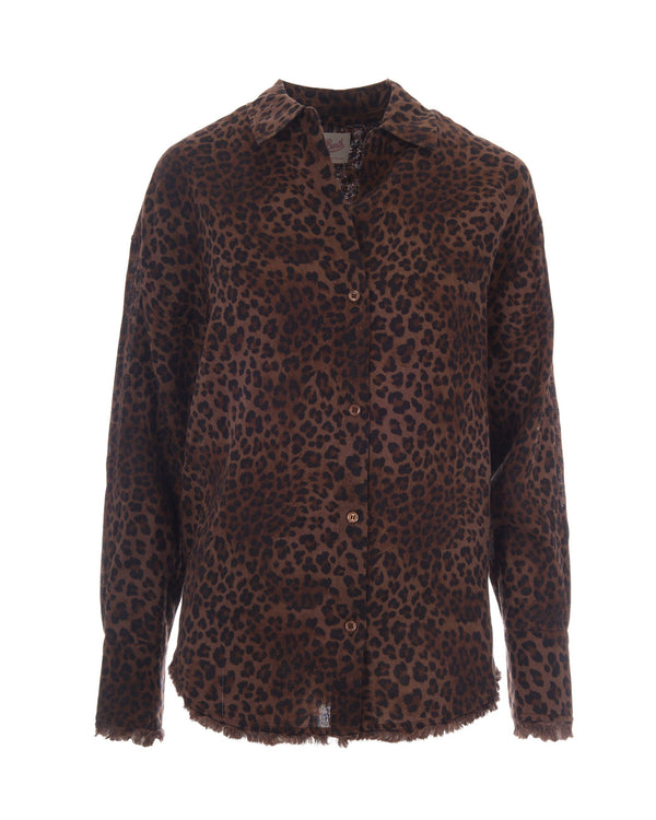 Shirt Cristal Linen Sand Leopard
