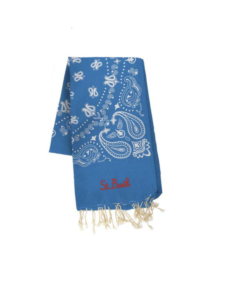 Fouta Beach Towel Bandana Light Blue Cotton Accessories