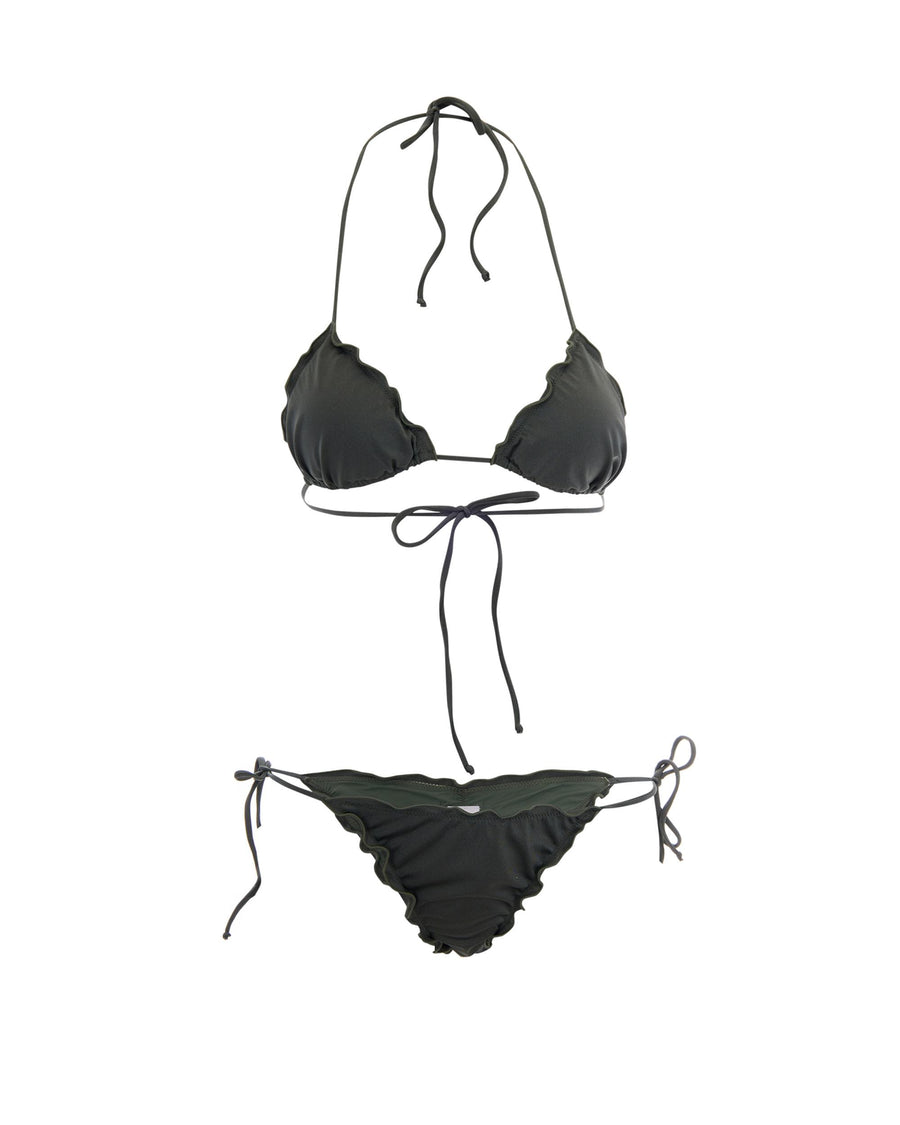 Bikini Sagitami Shiny Military Polyamide Elastane One-pieces