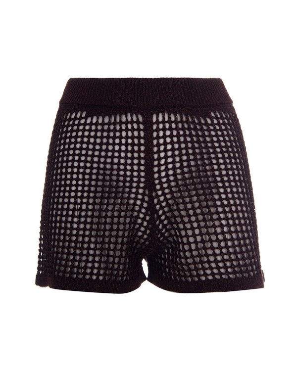 Shorts Sharma Lurex Brown Cotton Polyacrylic