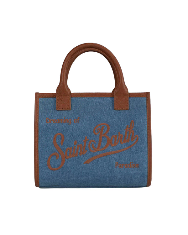 Shoulder Bag Vanity Midi Denim Leather Cow