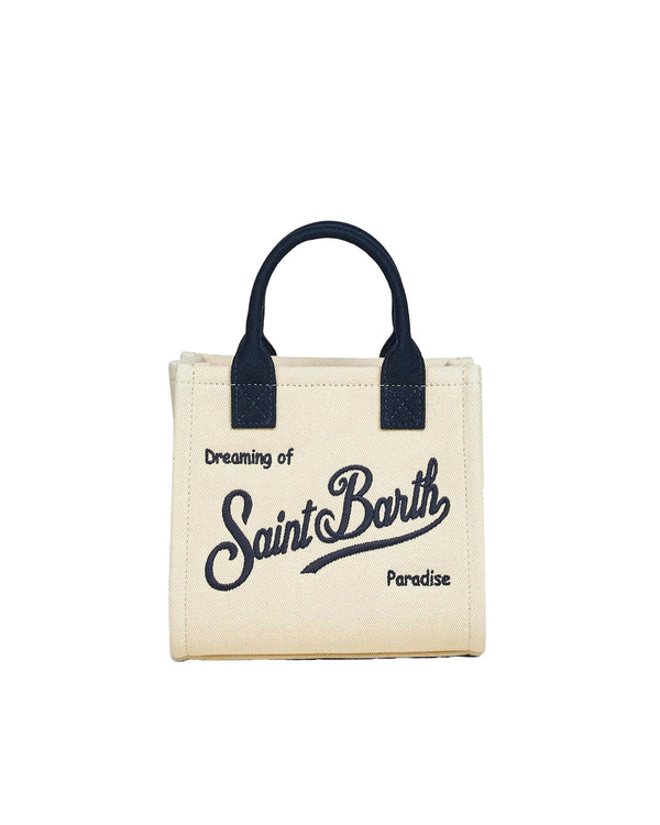 Tote Bag Vanity Mini Canvas White Cotton Handbags