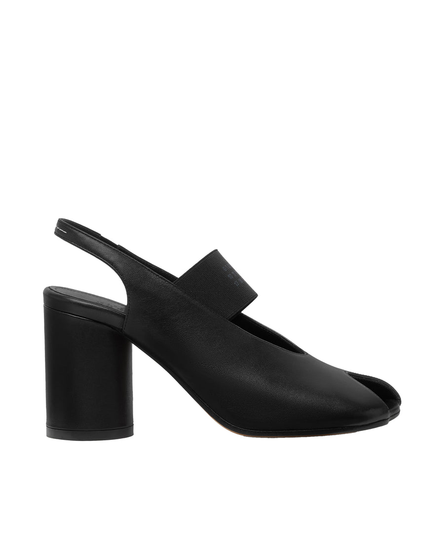Slingback Anatomic Numeric Nappa Black Lambskin Leather Shoe