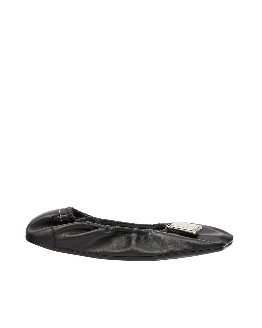 Ballet Flat Anatomic Travel Charm Black Exterior: Lamb Leather