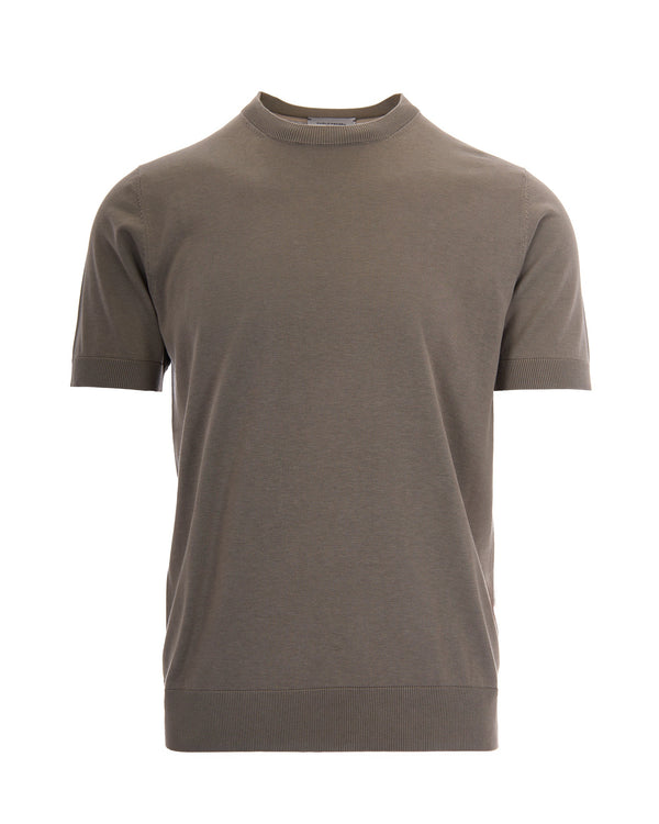 T-Shirt Knit Taupe Neutral Tones Silk T-shirts