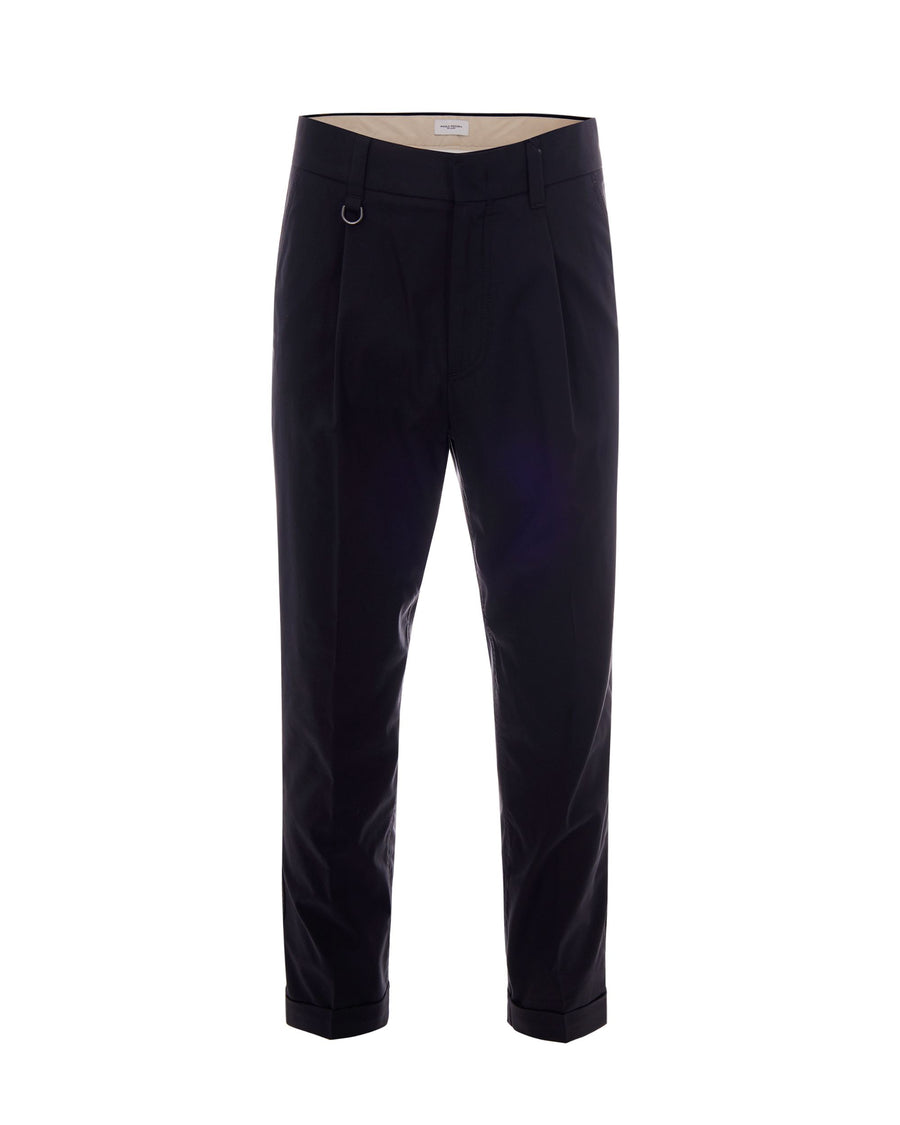 Chino Trousers Black Cotton Polyamide Elastane