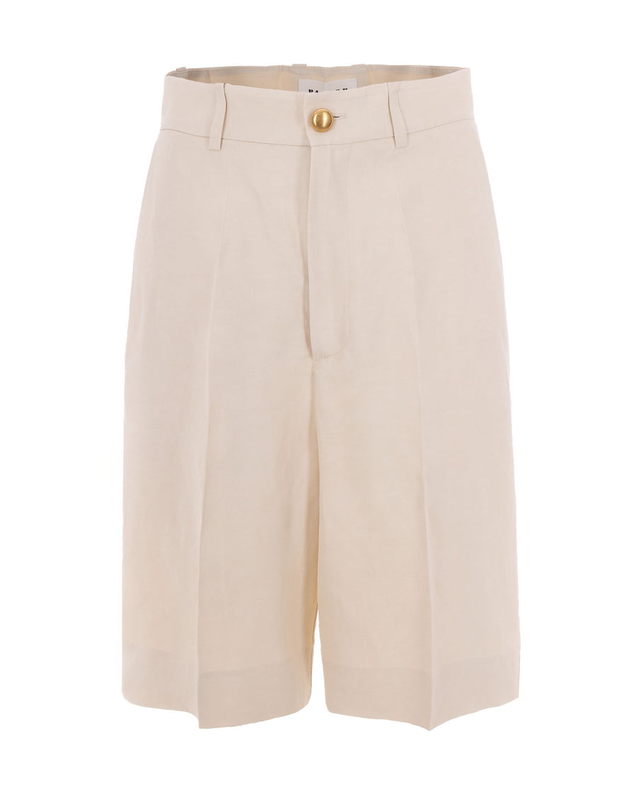 Bermuda Shorts Sand Linen Viscose