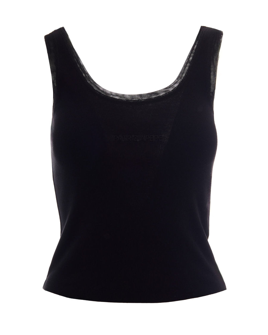 Sleeveless Top Black Vests & Tank Tops