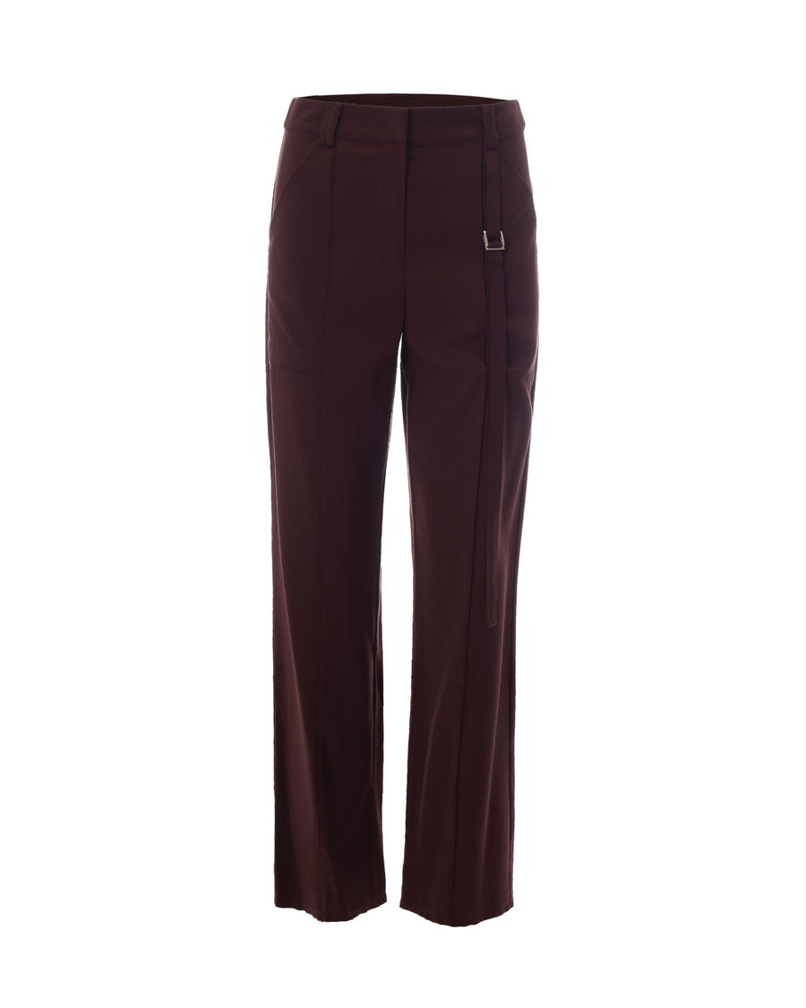 Twill Trousers Wood Brown Viscose