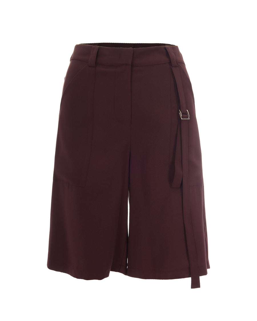 Bermuda Tencel Shorts Wood Brown Viscose