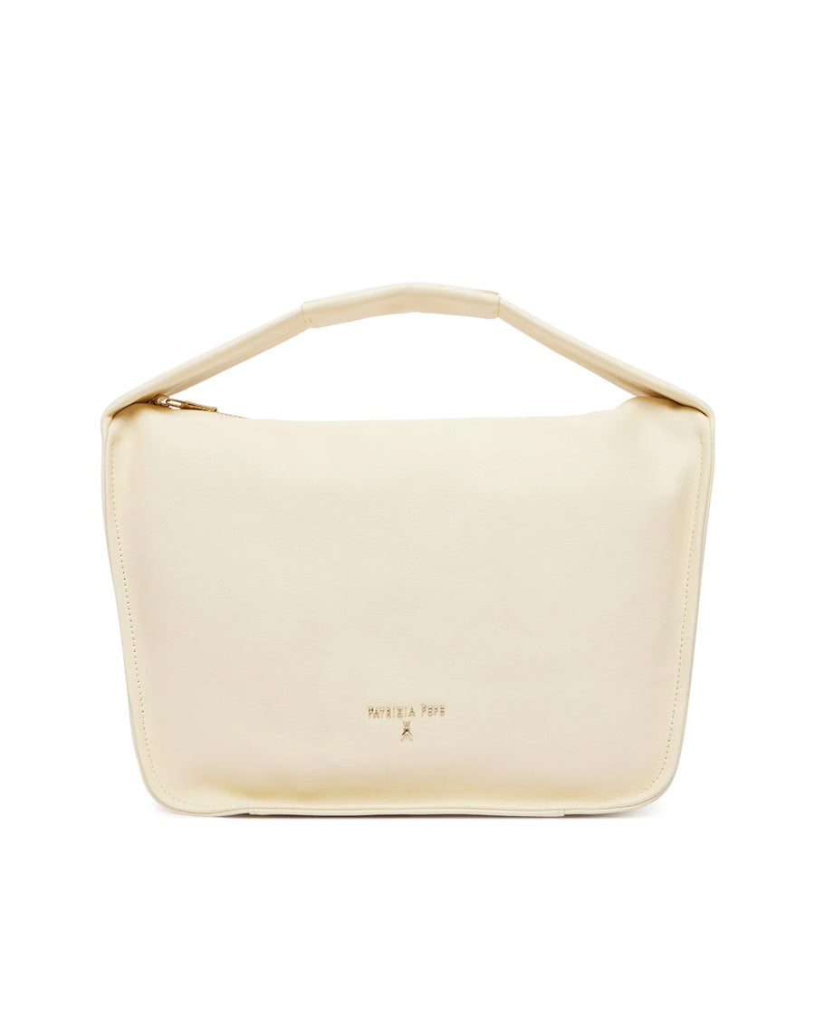 Shoulder Bag Wooly White Full-grain Leather