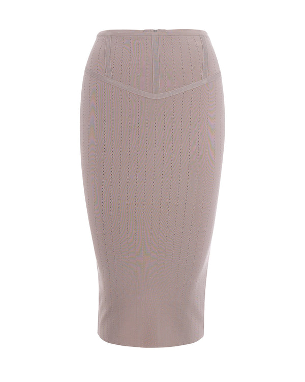 Knit Midi Skirt Cloud Grey