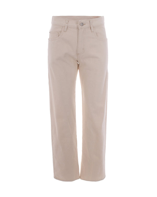 Jeans Beige Wash Cotton