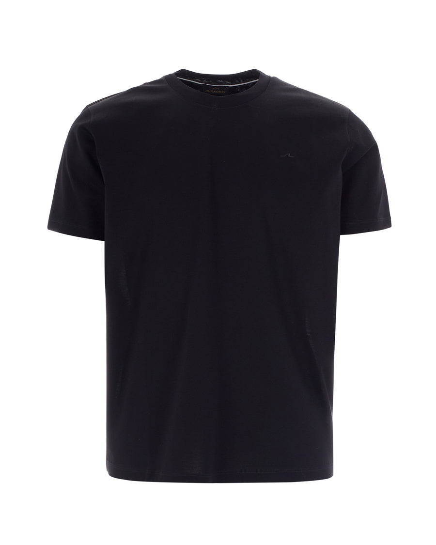 T-Shirt Jersey Shark Embroidery Black Cotton T-shirts