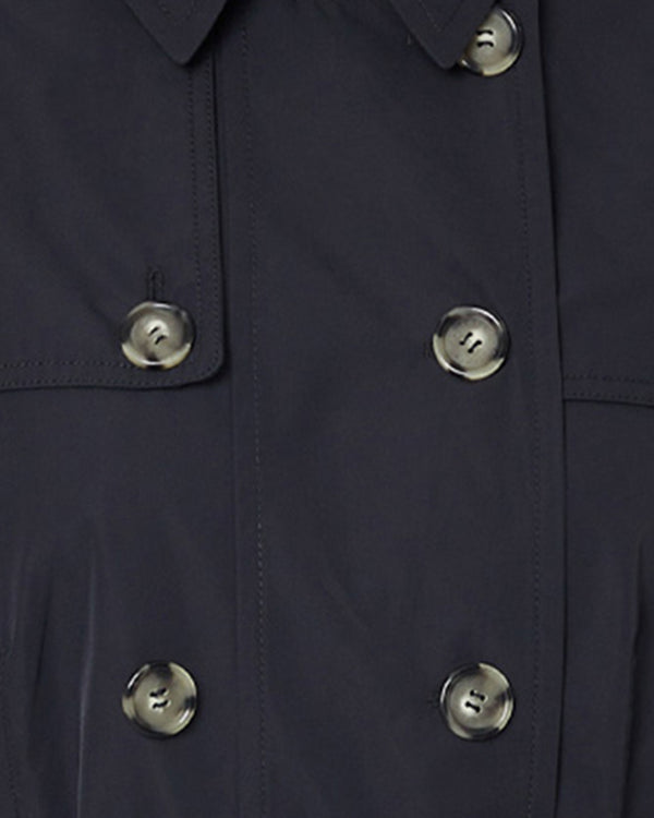 Trench Coat Knude Tjt Blue Graphite Polyester & Raincoats
