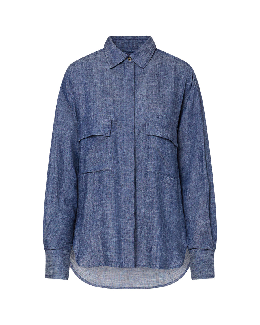 Shirt Gerard Navy Lyocell